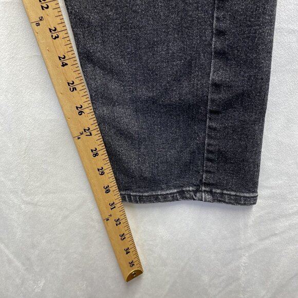 Levi's 505 Straight Leg Regular Fit Denim Jeans Men 30x32 Black Stretch Used - Picture 6 of 16